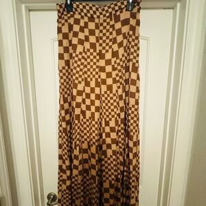 Brown Checkered Women's pants